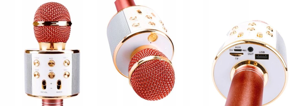 MIKROFON BEZPRZEWODOWY KARAOKE GŁOŚNIK BLUETOOTH Model MIKROFON DO ŚPIEWANIA PREZENT NA DZIEŃ DZIECKA