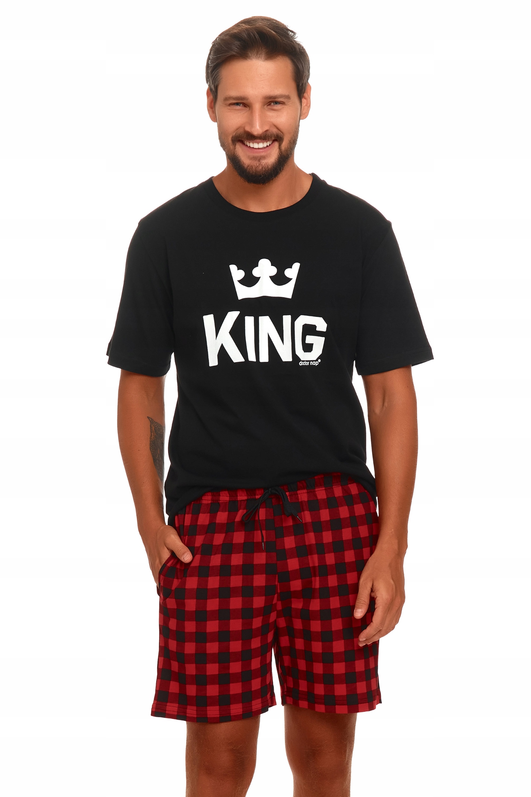 Doctor Nap PMB.9952 red XL červená Noční Pyžamo