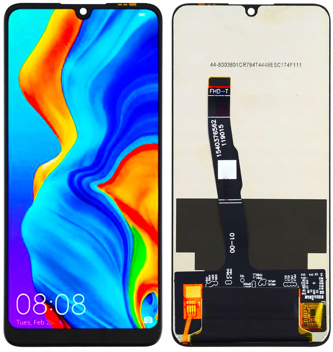 Originální LCD displej dotykové obrazovky pro Huawei P30 Lite MAR-LX1A Černý