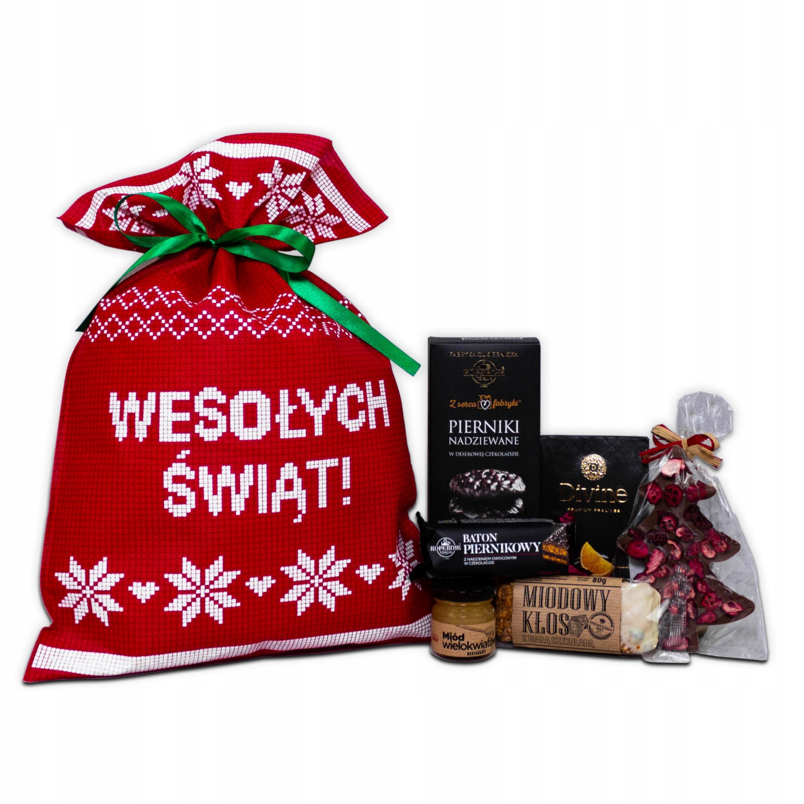 Levně Vánoční Dárková sada , Taška sladkostí perníky , čokoláda , med