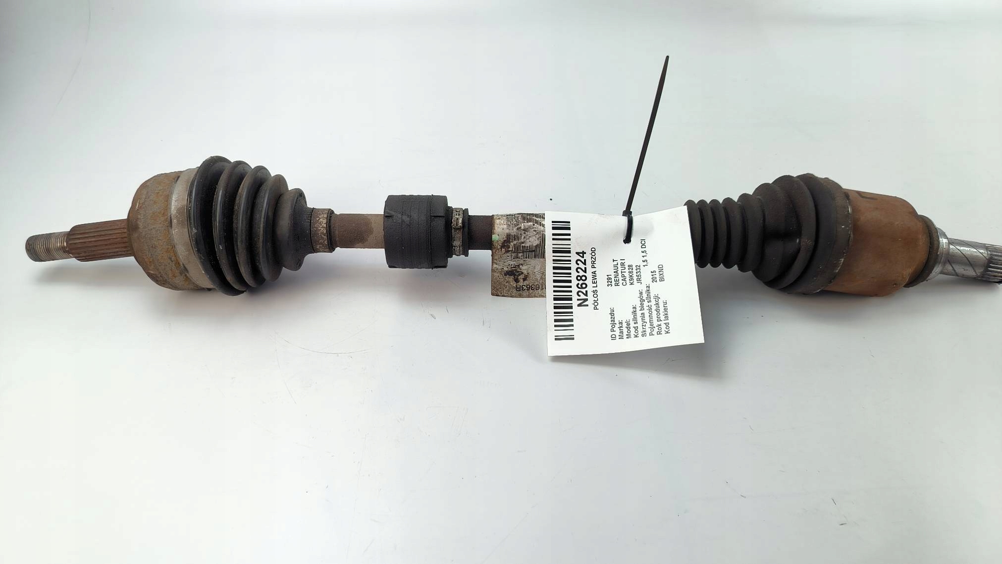 semi-axis left front 391016363R 1.5 DCI RENAULT CAPTUR and