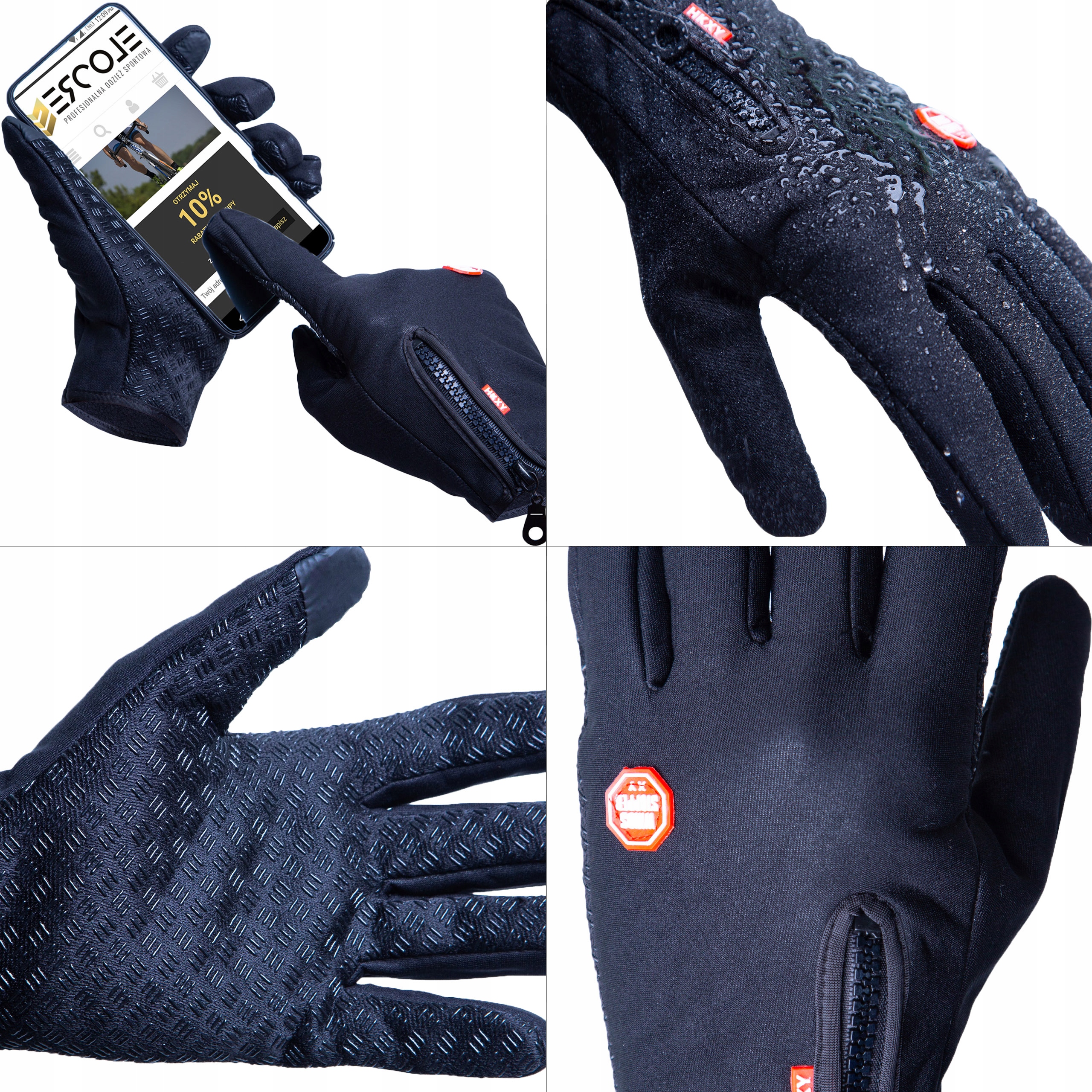 Rękawiczki na rower Dotyk Sportowe Męskie Damskie Typ Krótkie
