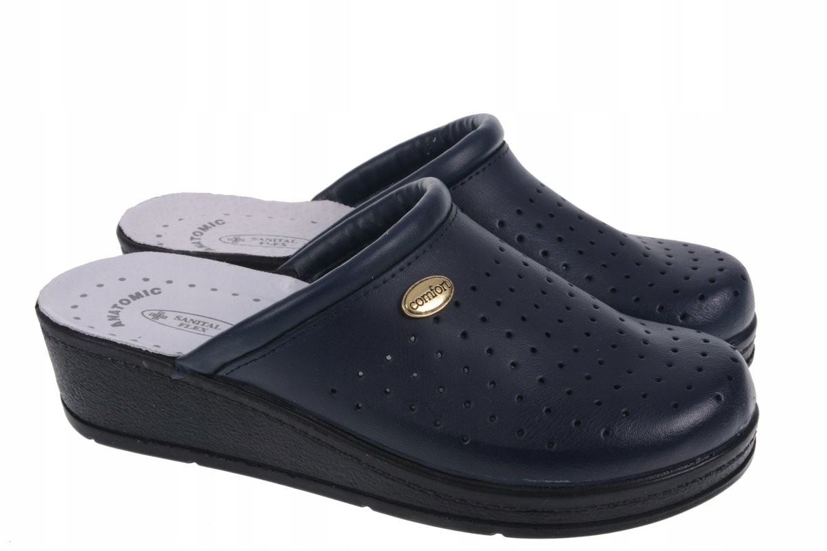 

Klapki Damskie Zakryte comfort Skóra Italy gr 39