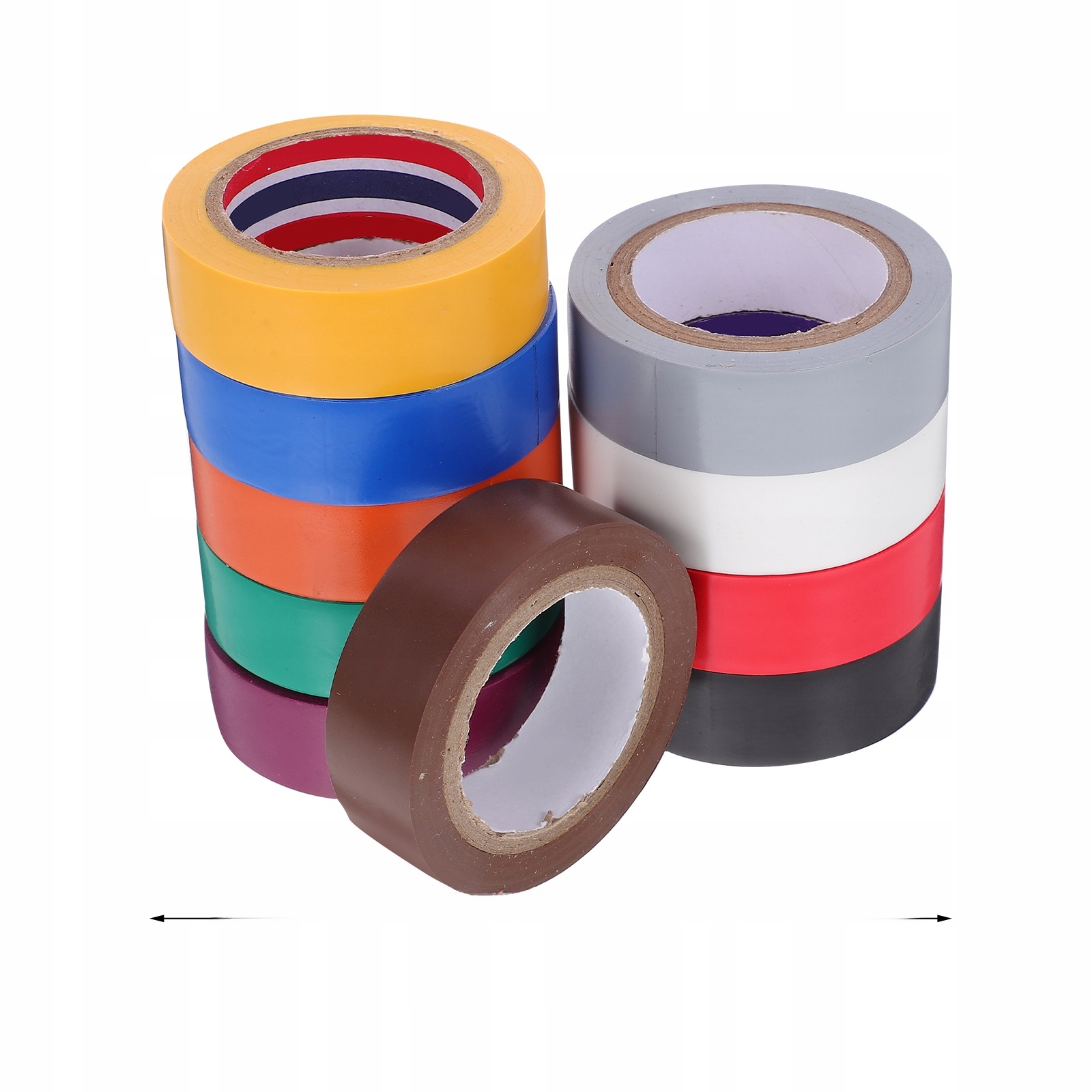10 ROLEK TAŚM ELEKTRYCZNYCH KOLOROWE ELEKTRYCZNE Marka bez marki