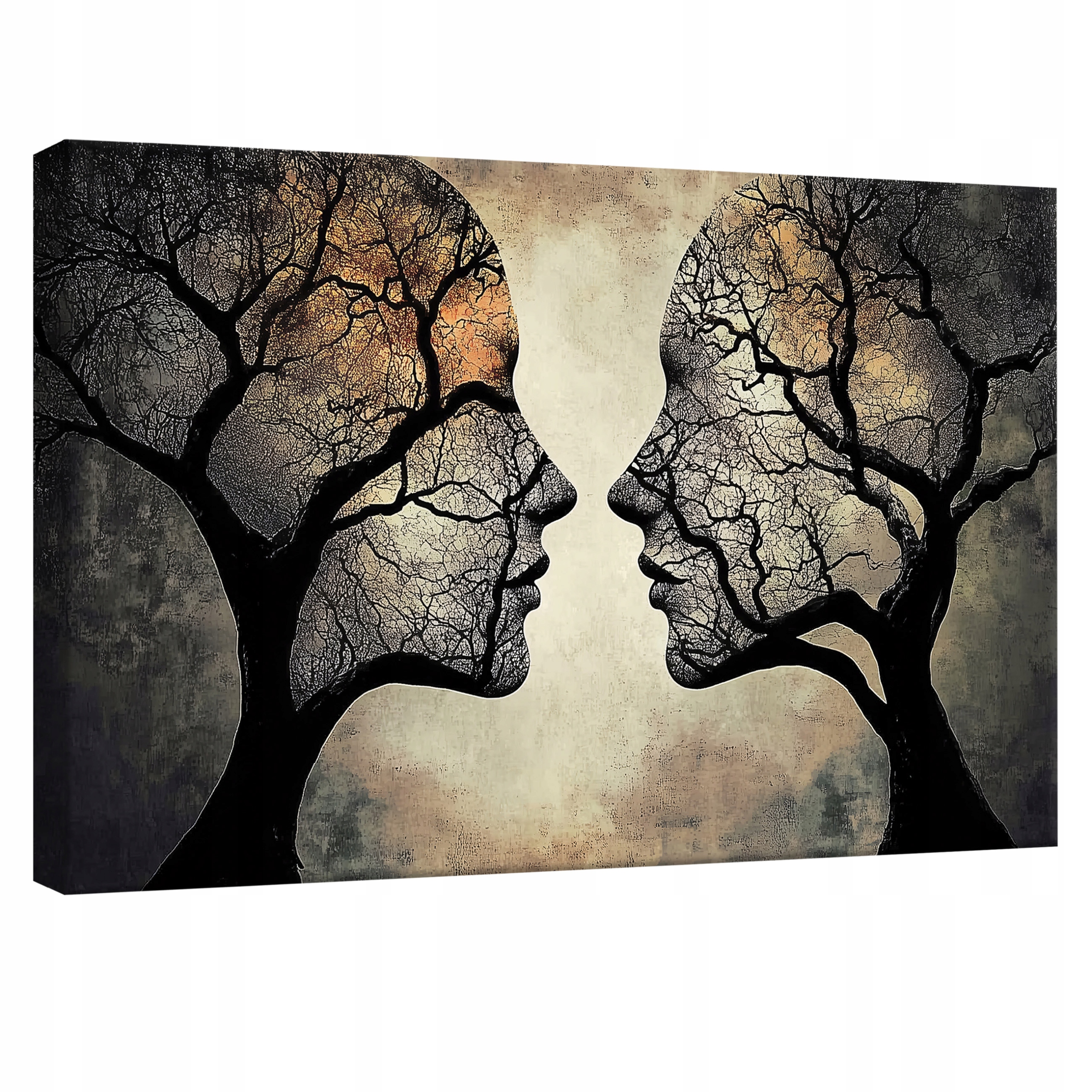 Obraz 120x80 Lidský profil strom větve vztah abstrakce umění