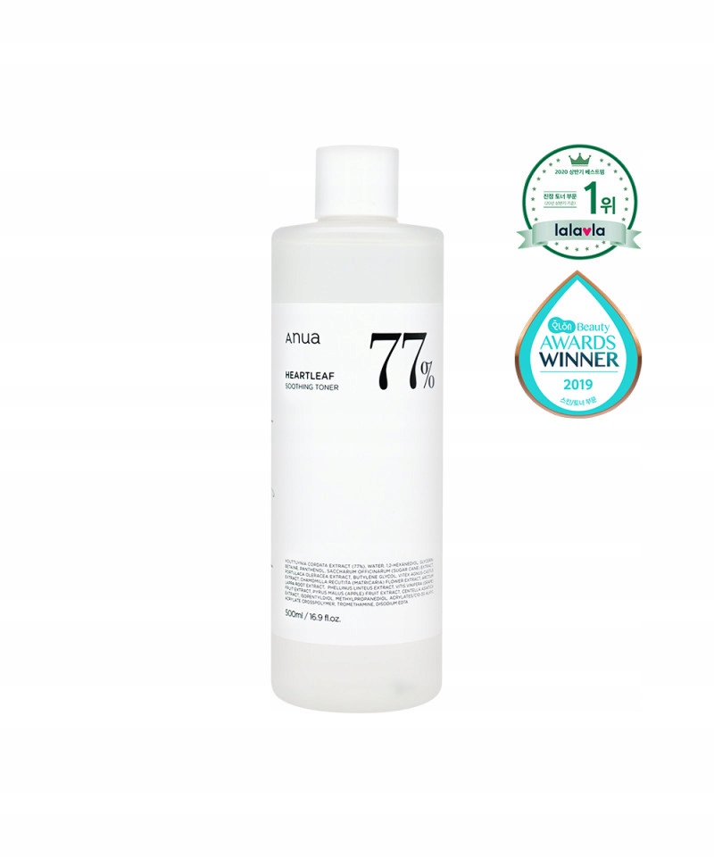 Anua Heartleaf 77% Soothing Toner 500 ml Zklidňující a hydratační tonikum na obličej