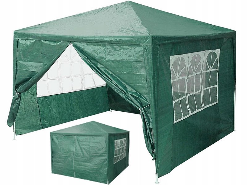 Obchodný záhradný pavilón 3x3 m 4 steny zelený MultiGarden MultiG