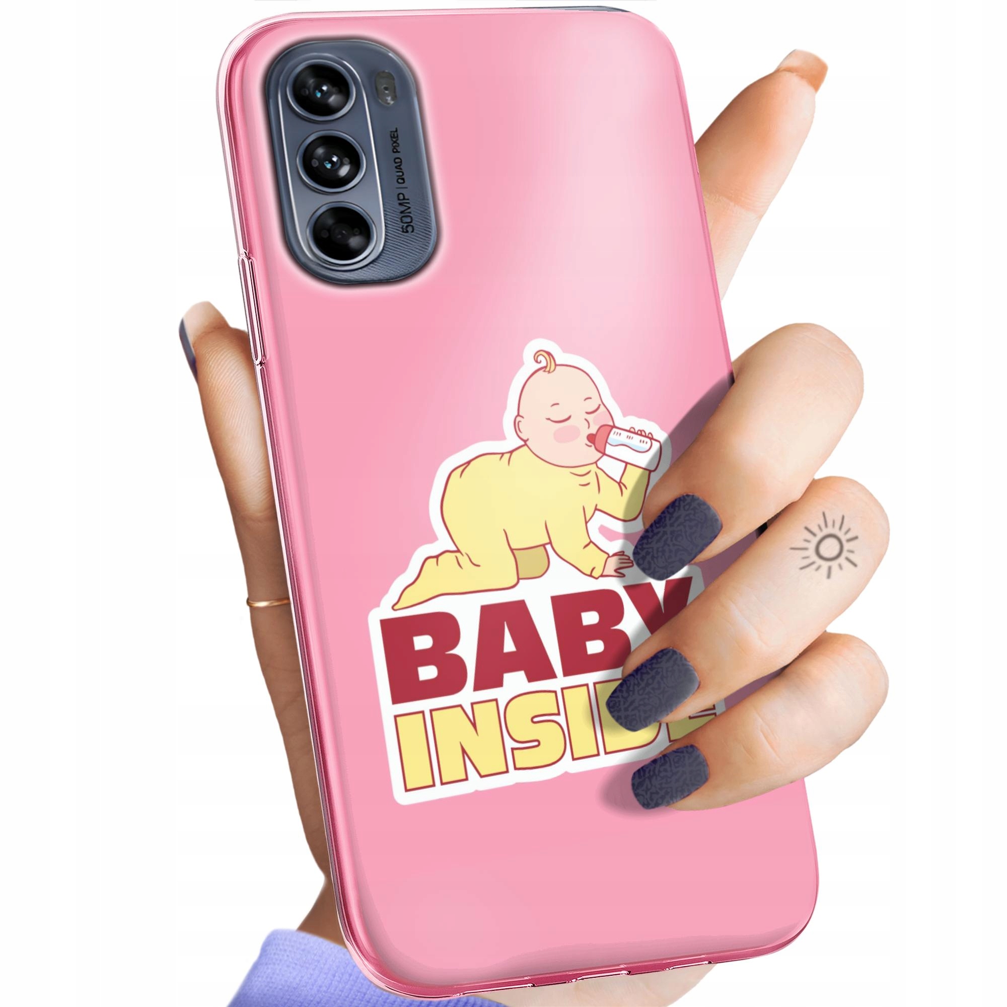 Etui Do Motorola Moto G62 5G Gender Reveal Pregnant Baby Shower Case