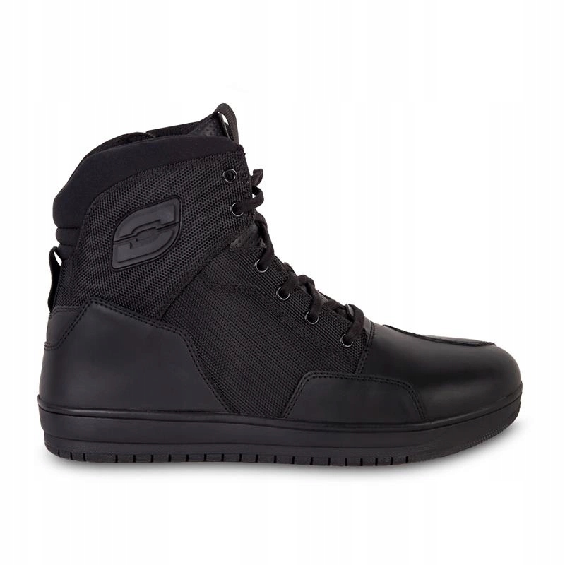 Krátke motocyklové topánky Ozone Spin Black/black Sole čierne Darčeky
