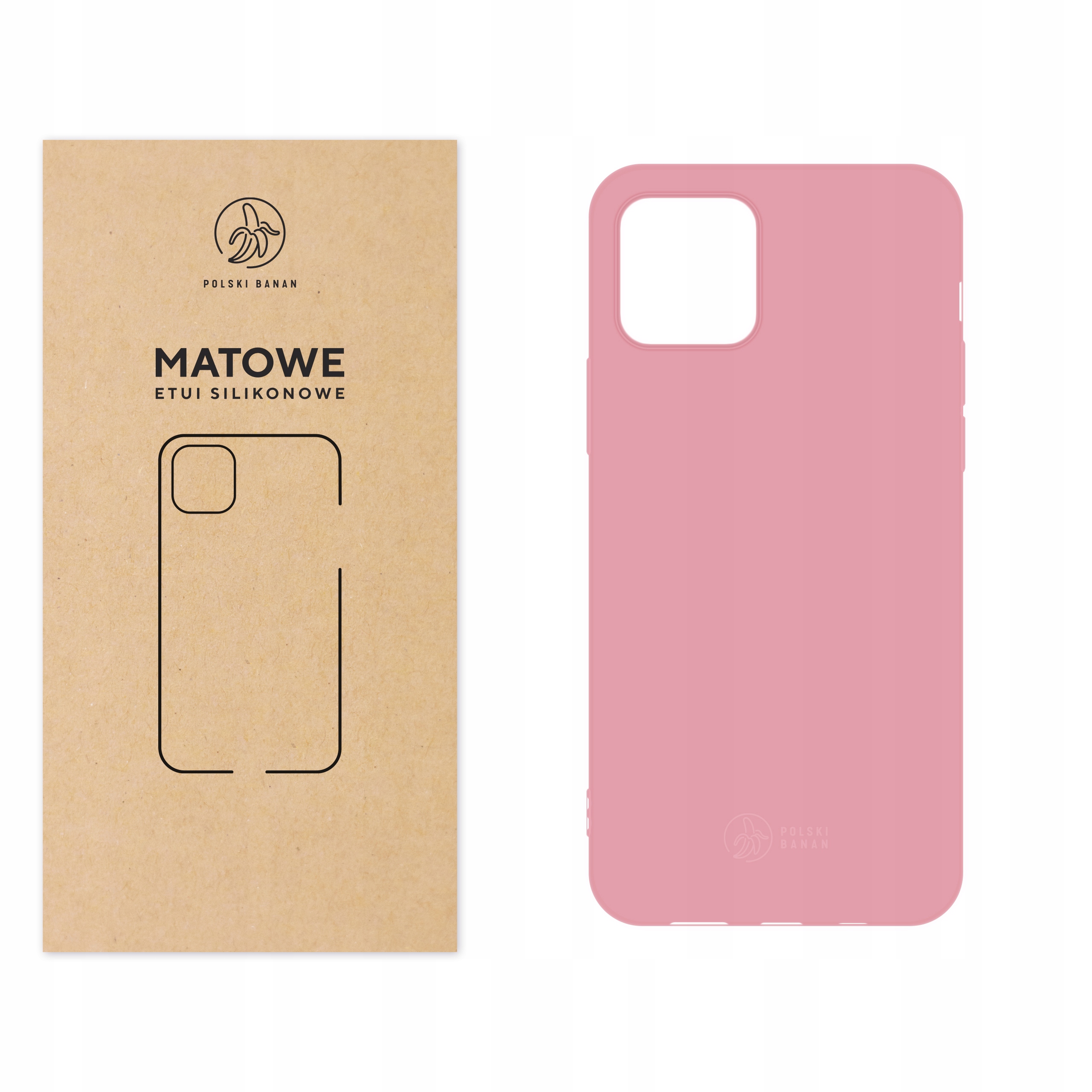 

Etui Matowe do iPhone 12 Pro różowe