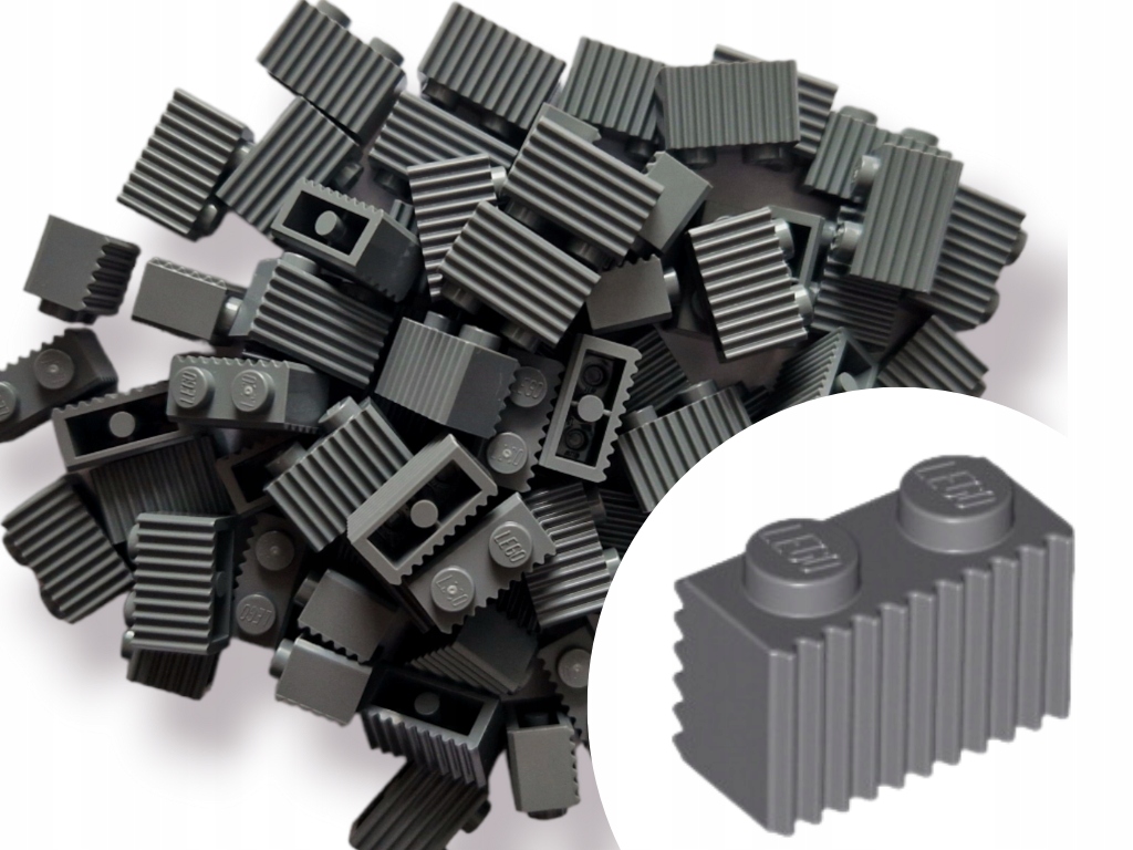 

Lego 2877 Brick Cegła 1x2 Dbg Ciemny Szary 20szt
