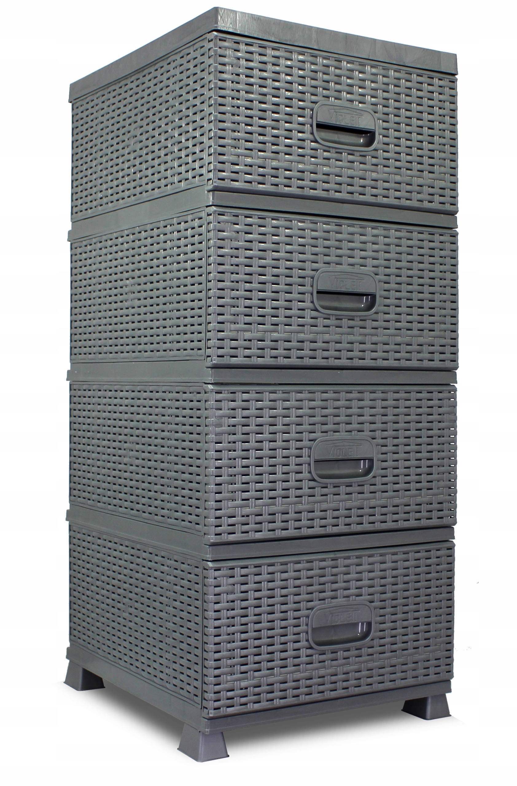 SZAFKA KOMODA REGAŁ 4 SZUFLADY DO ŁAZIENKI RATTAN