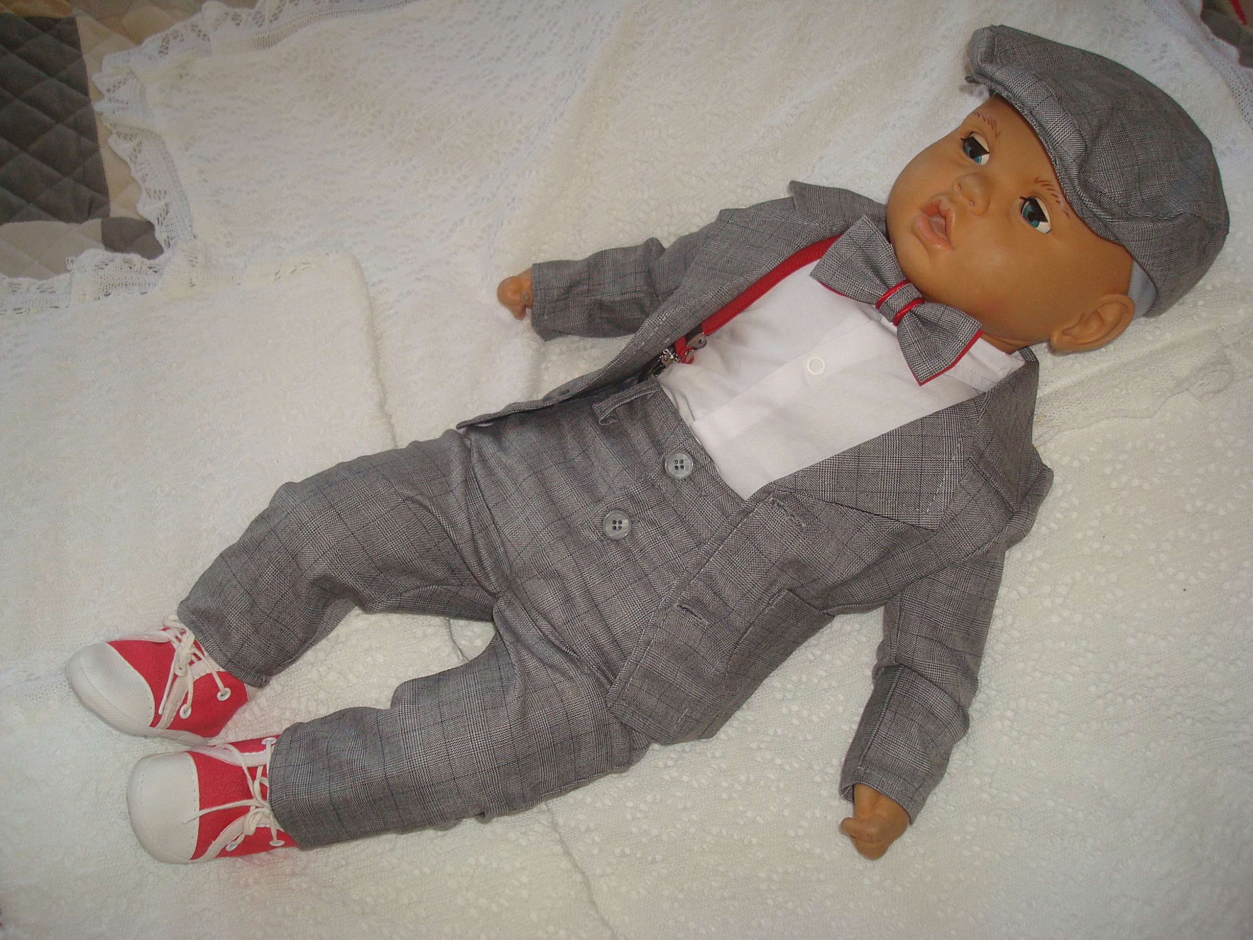 MARYNARKA KOMPLET UBRANKO/CHRZTU/WESELE/ 92 INNE Kolor szary