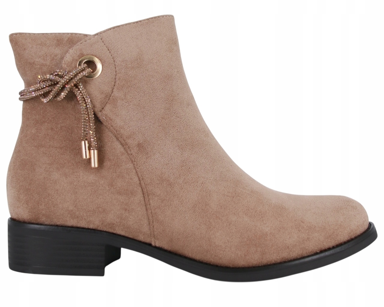 Kotníkové Boty Na Nízkém Podpatku 3 cm Velké Velikosti Dámské Boty Khaki Pohodlné 41
