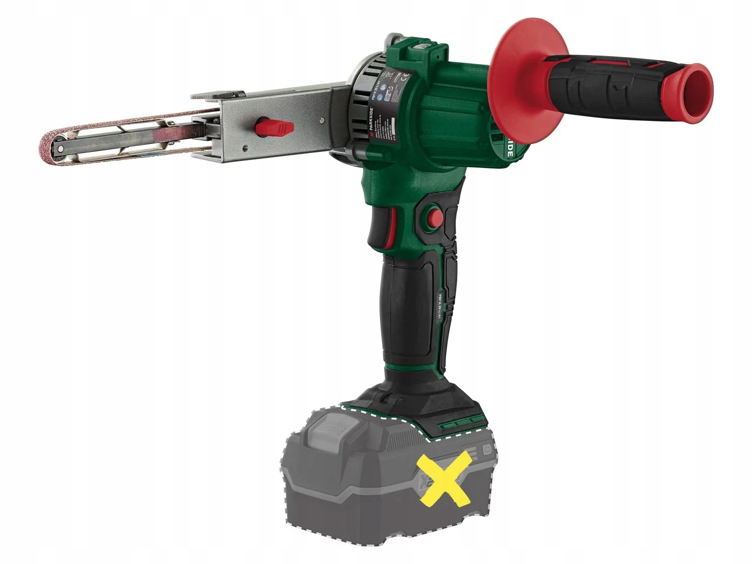 Parkside Pbfa 20-Li A1 Akumulatorowy pilnik taśmowy Szlifierka 20V bez a/ł