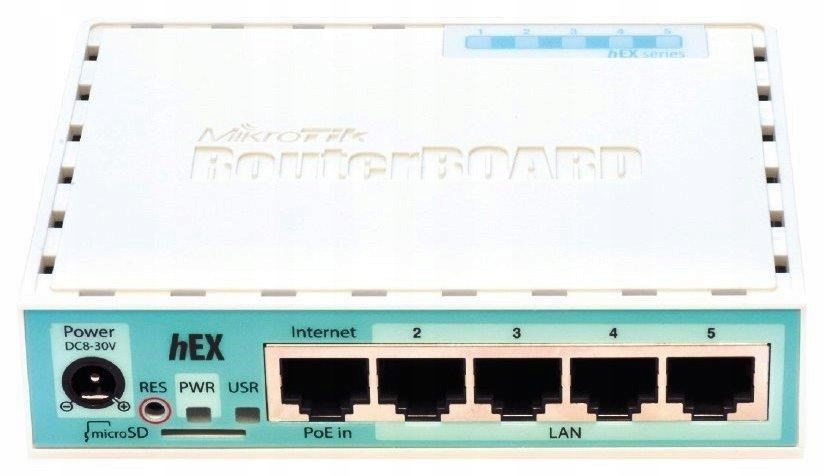 Router MikroTik hEX 5xGE Usb PoE v E50UG