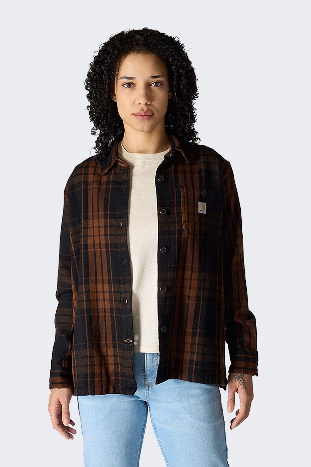 Svrchní košile Carhartt Tencel Twill Plaid Bla