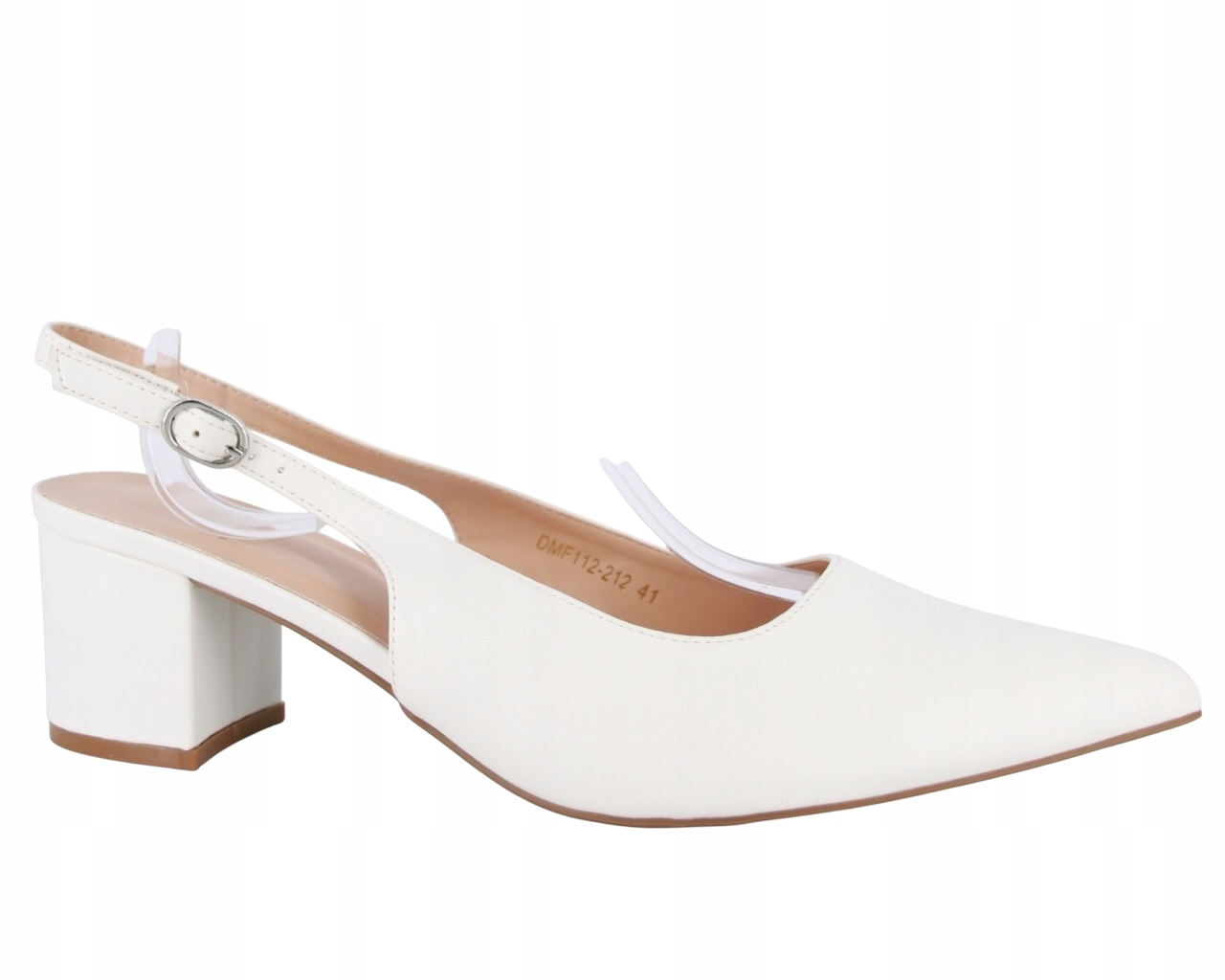 Bílé Sandály Bez Podpatku Dámské Na Podpatku 6,5 cm Eko Kůže 43