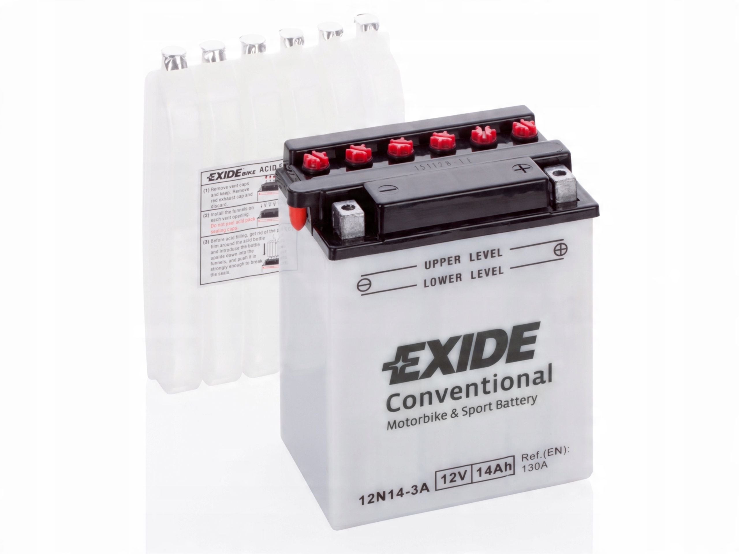 

Motocyklowy akumulator 14 Ah Exide 12N14-3A