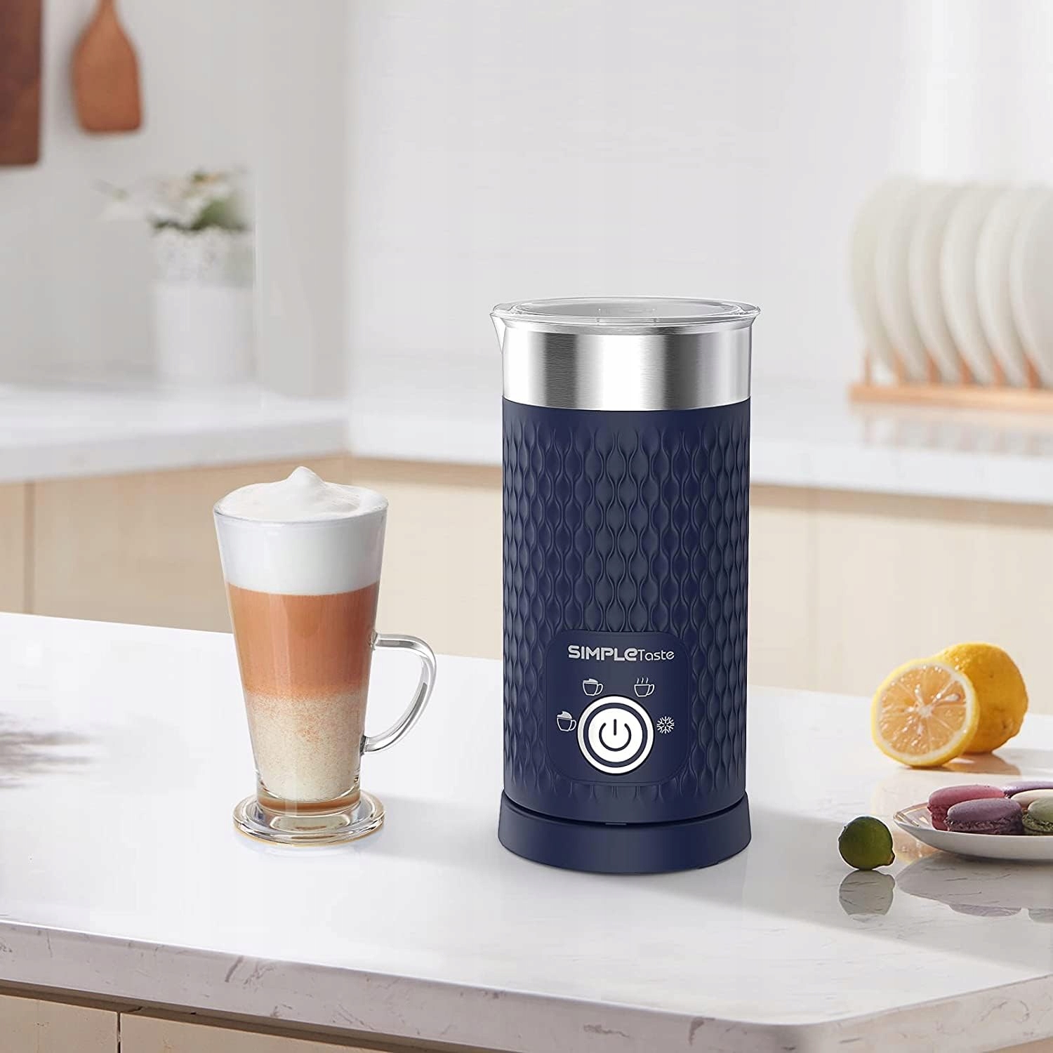 SIMPLETASTE 4-in-1 Electric Milk Frother for Latte, Cappuccino, Macchiato — miniatura 5