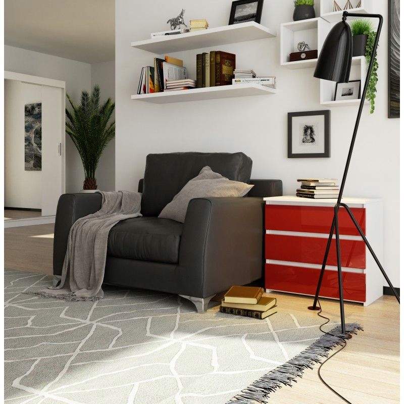 SZAFKA NOCNA w POŁYSKU 60cm MEBLE KOMODA SYPIALNIA komoda szafka szuflady Marka inna