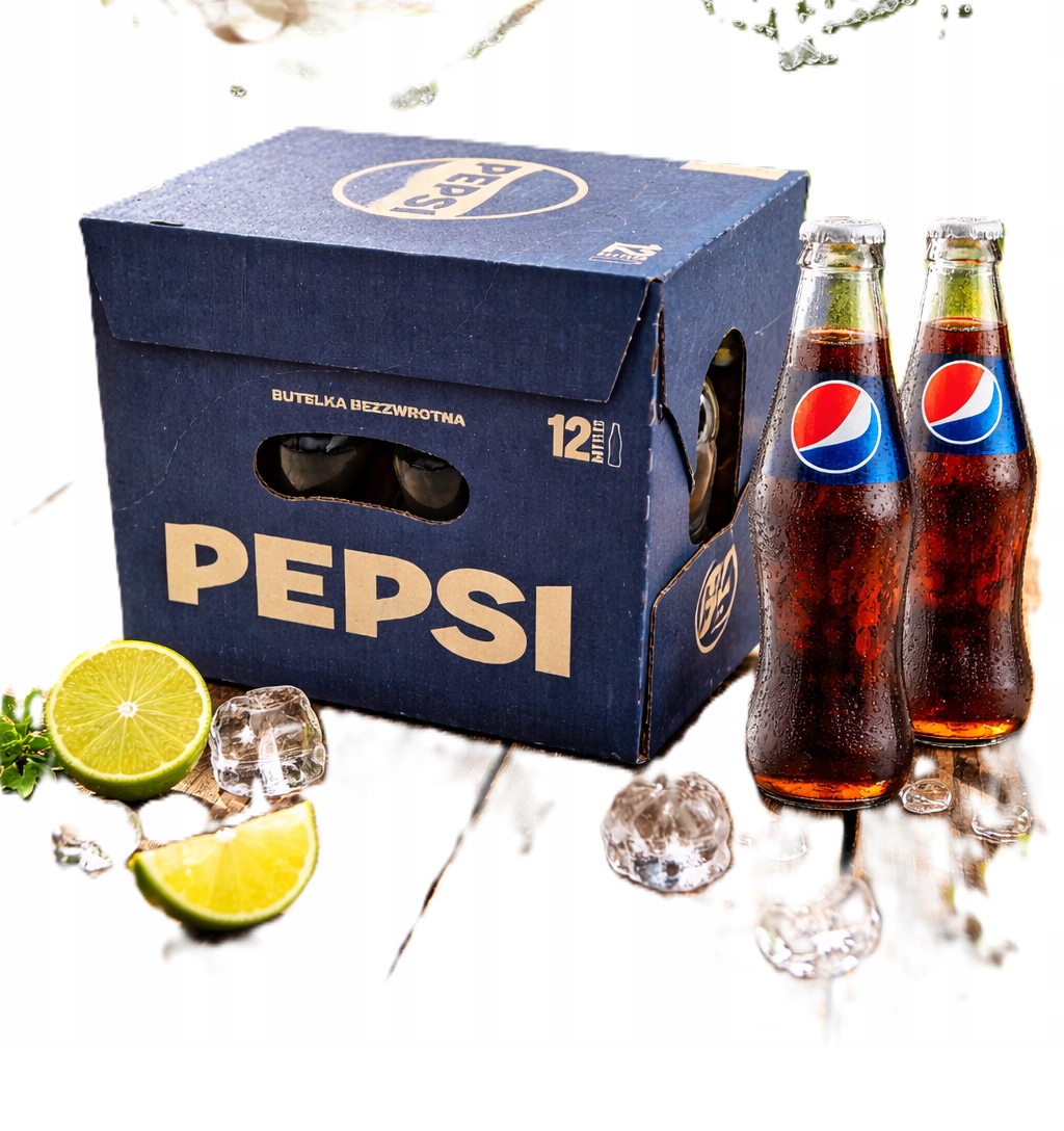 Pepsi Cola Sycený nápoj ve skleněné lahvi 250ml Sada 12 Kusů