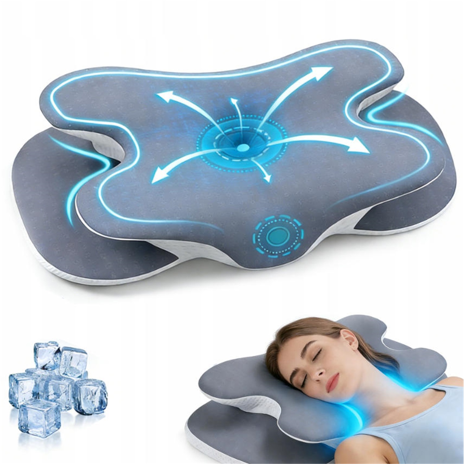 Poduszka Z Pianki Z Pamięcią Kształtu W Kształcie Motyla Ortopedyczna