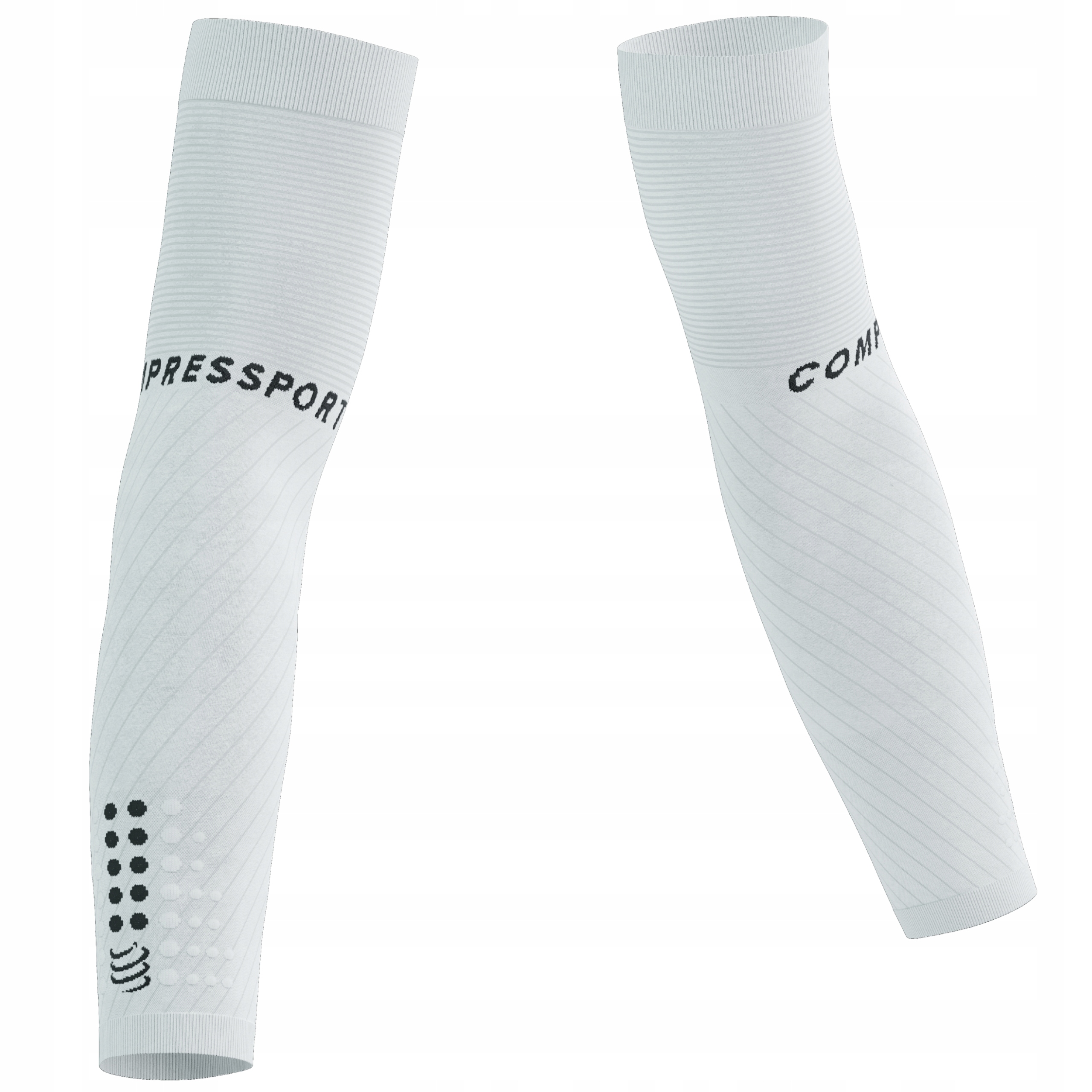 Rękawki Kompresyjne Compressport Armforce Białe Lekkie Oddychające T4