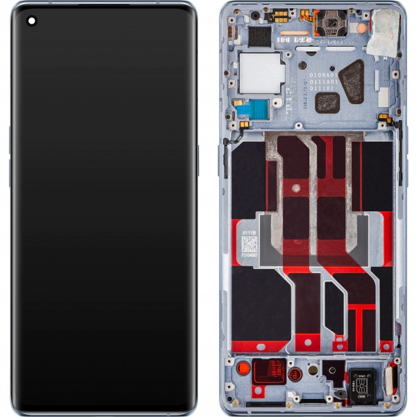 Org LCD displej s rámečkem pro Oppo Reno6 Pro 5G/Reno6 Pro+ 5G (šedý)