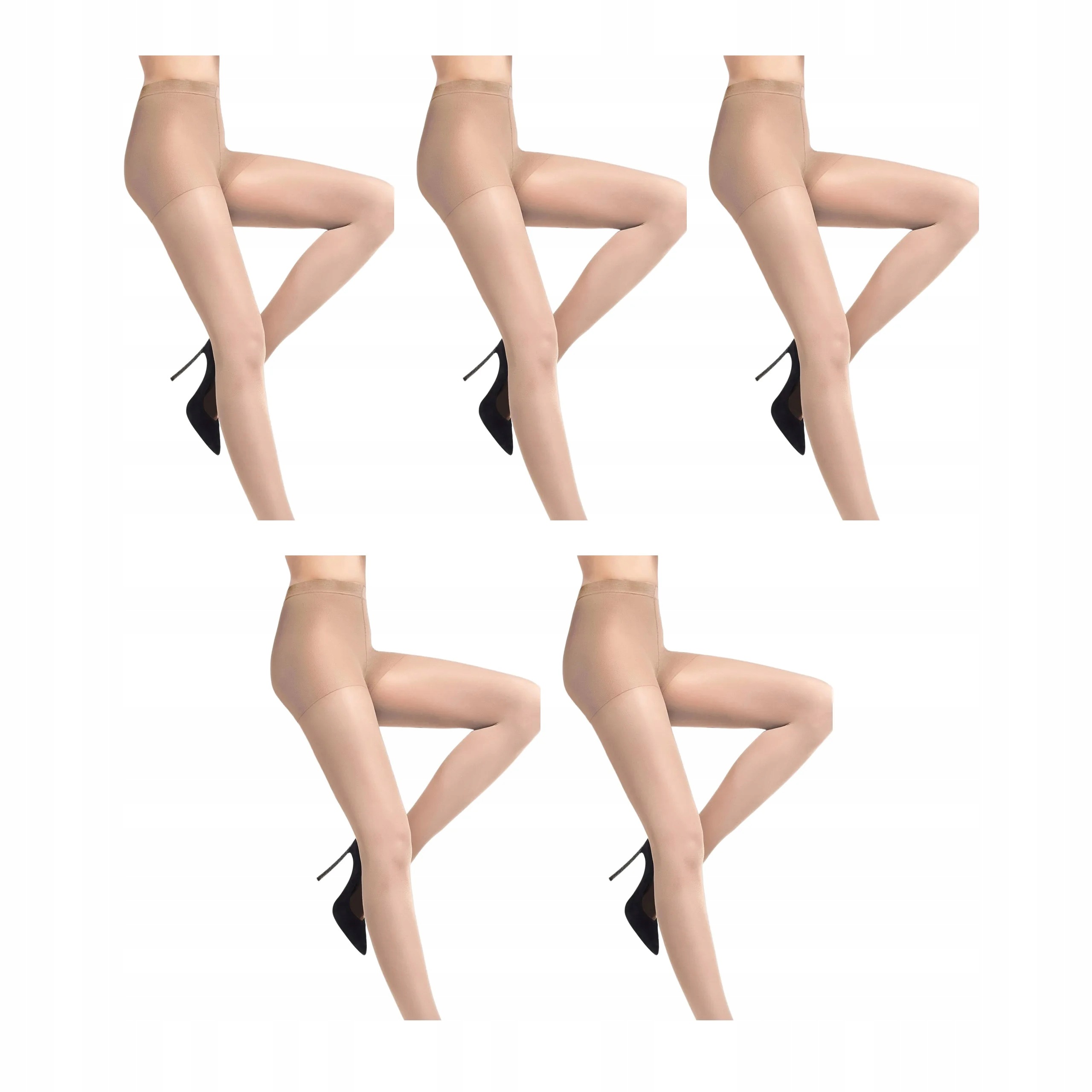5 párů Punčocháče snižujících otoky nohou 5 x Natural 5-XL