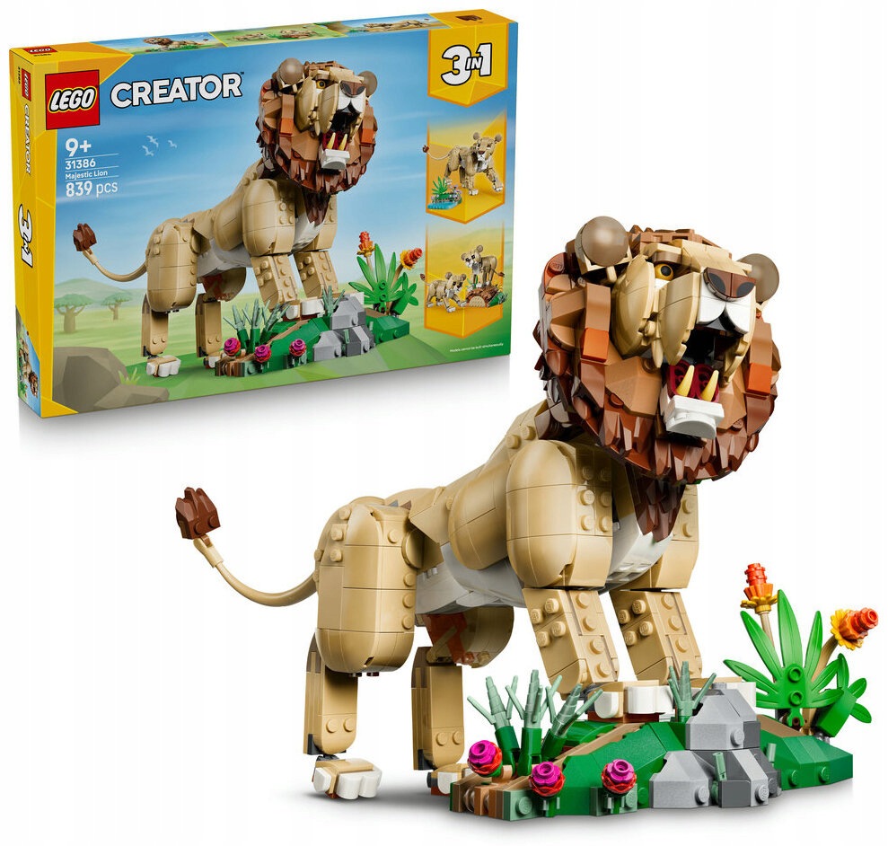 Lego Creator Divoká zvířata: Pyšný lev 31386
