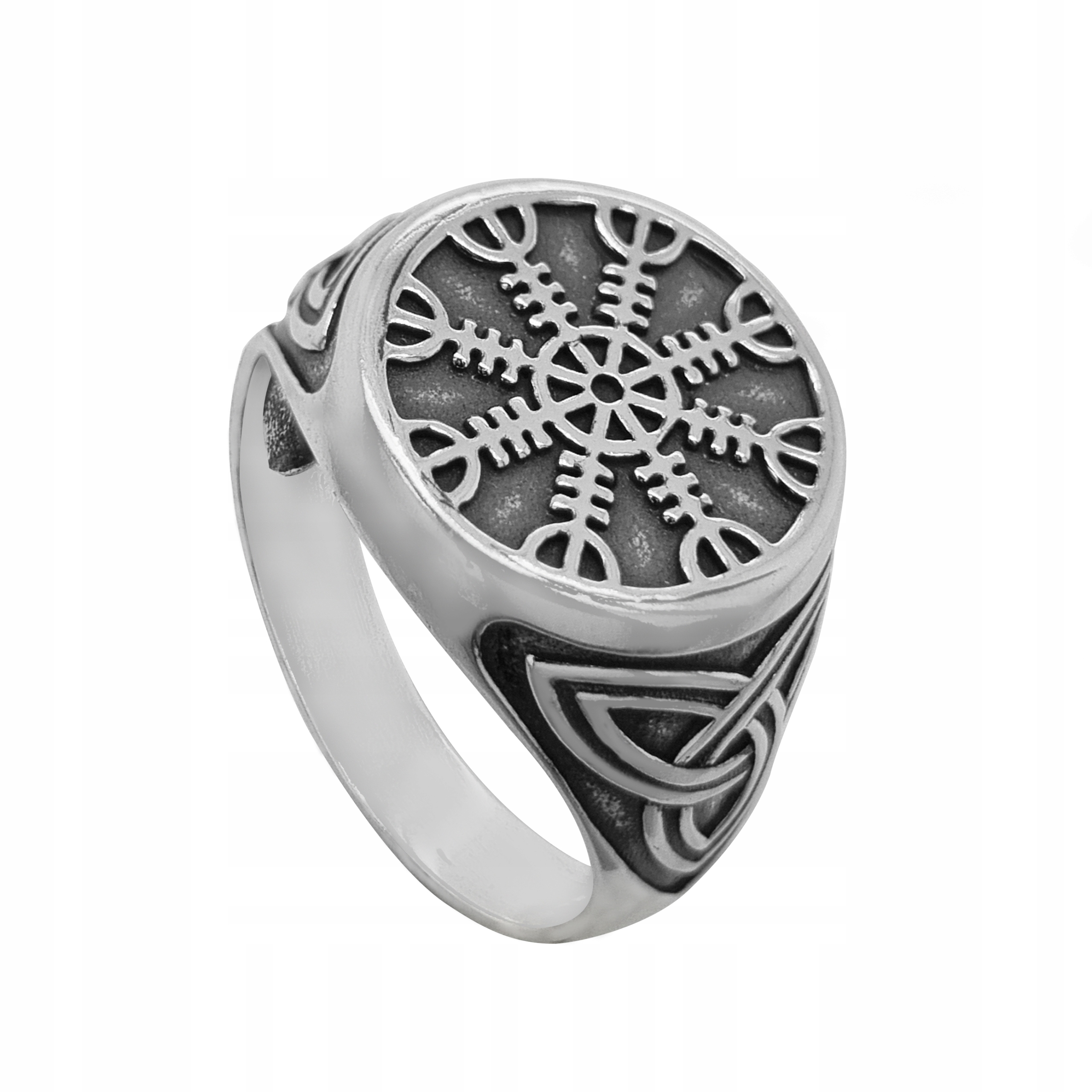 Pánský stříbrný signatář Vegvisir Severský prsten stříbro ryzost 925 vel. 18