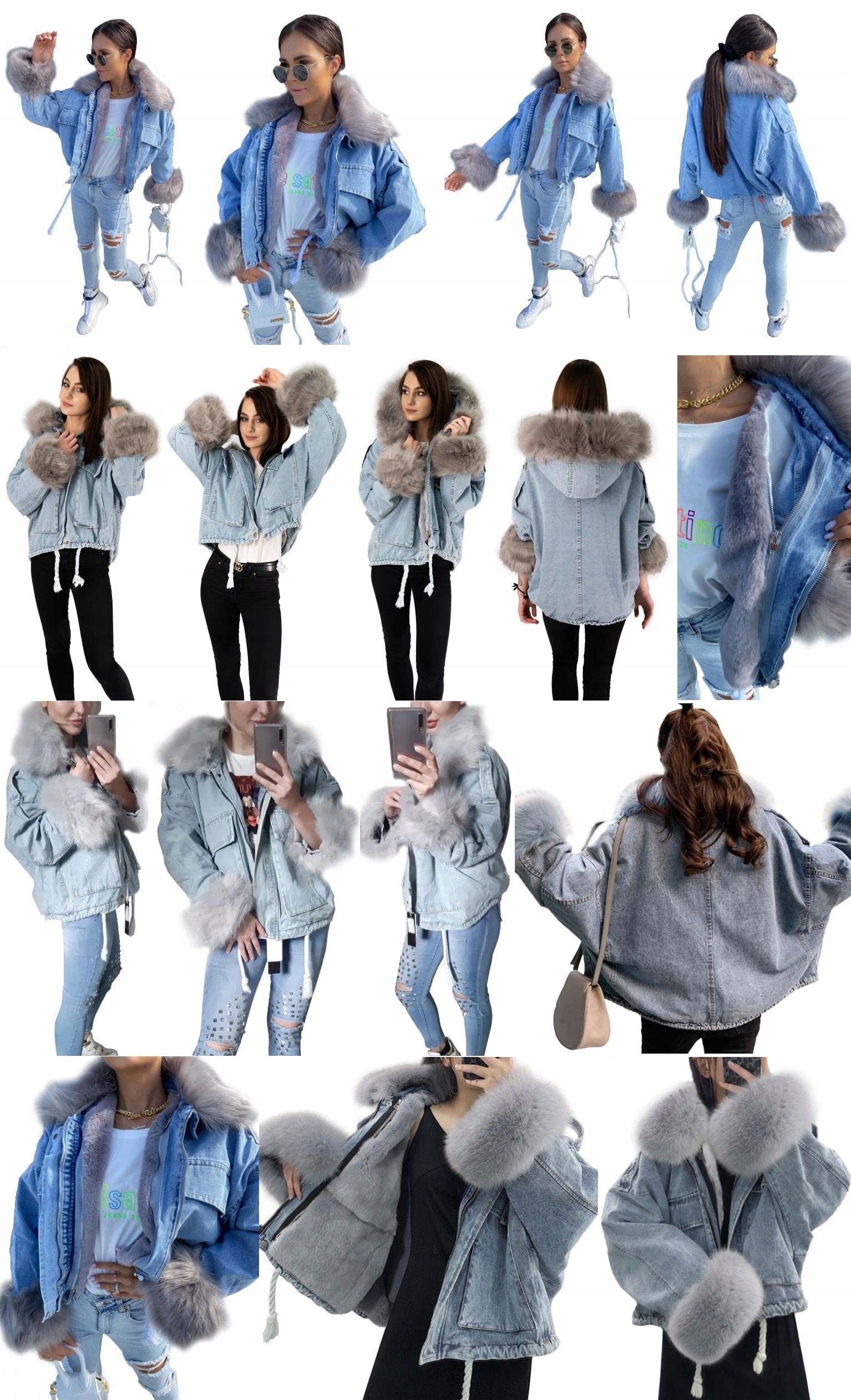 

Kurtka Jeansowa Z Futerkiem Katana Futerko Miś XL