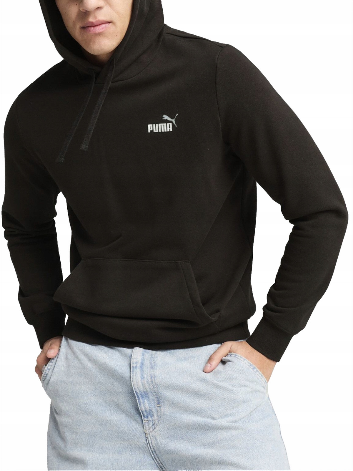 pánská mikina Puma s kapucí 684719-01 klokanka černá sportovní velikost S