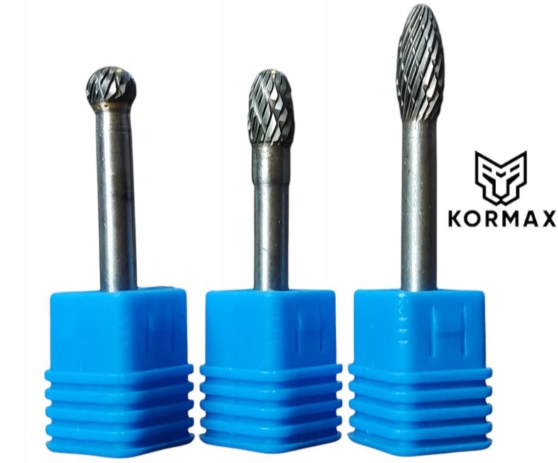 Rychlootáčkový frézovací rotační pilník 8 mm na kov s karbidem Set 3ks