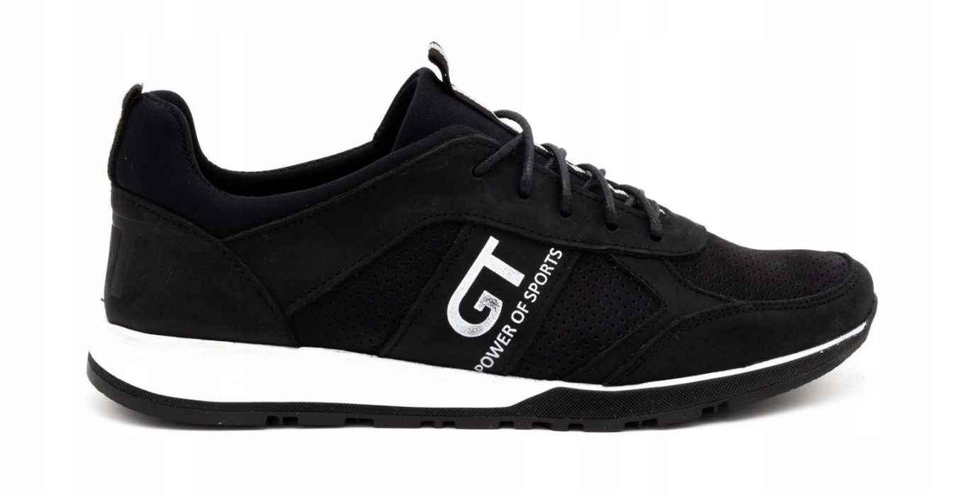 Pánské polobotky casual z přírodní kůže 2111P černé, velikost 42