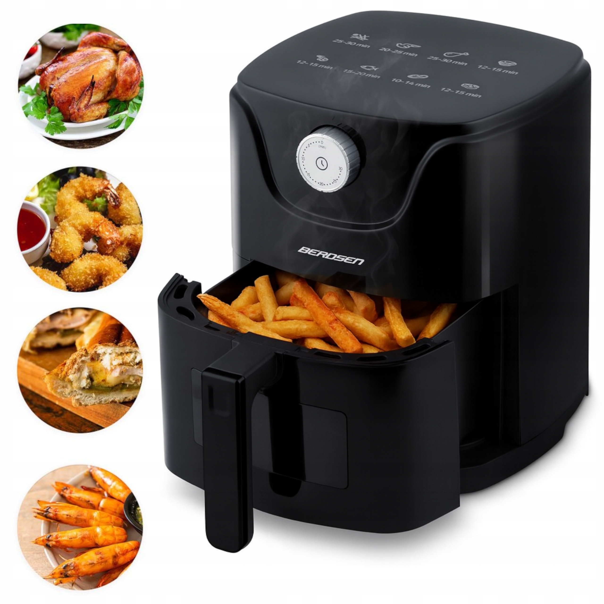 Beztuková fritéza Berdsen BD-654 černá Air Fryer