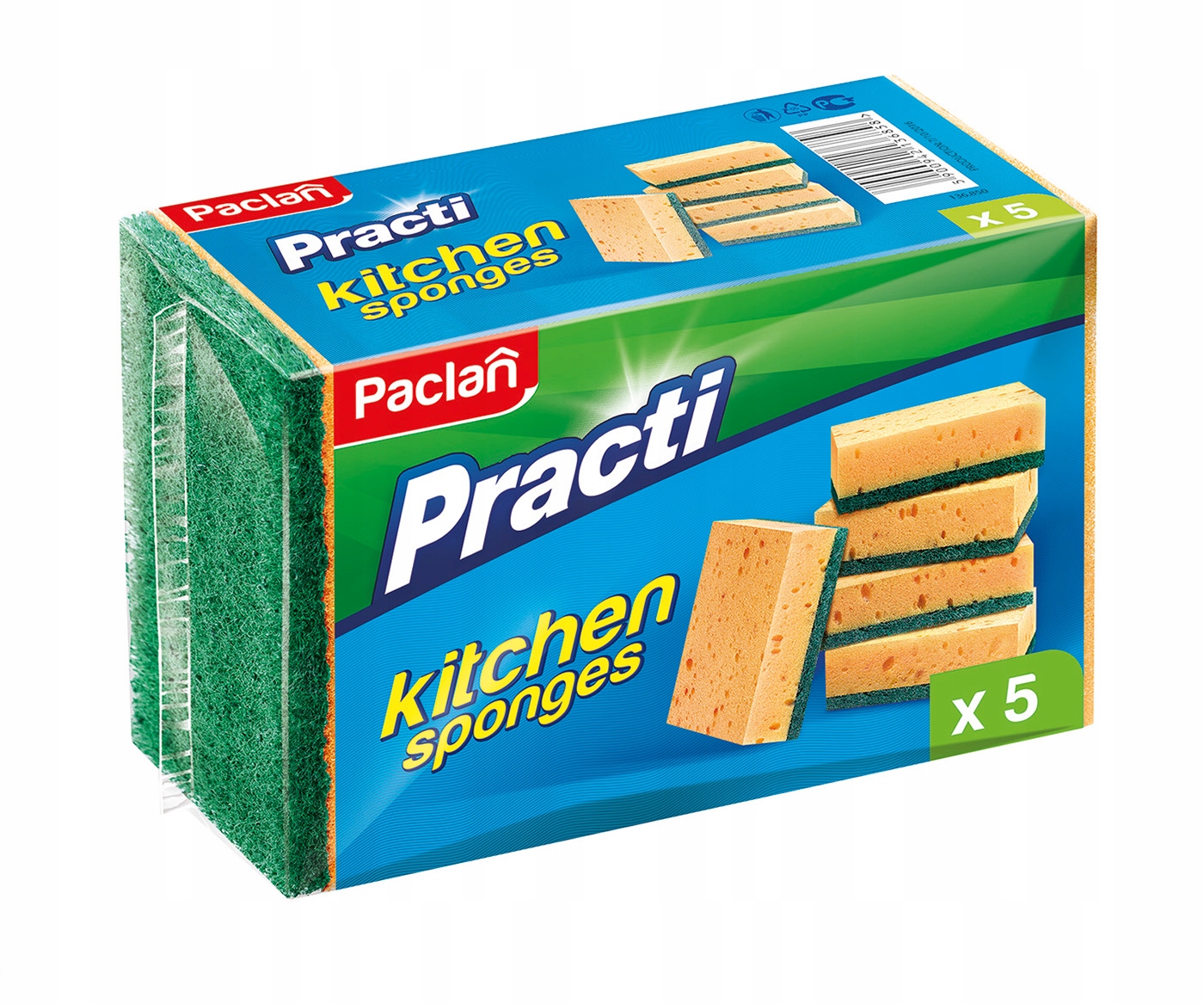 

Zmywak Do Naczyń Szorstki Gąbka Practi Paclan 5szt