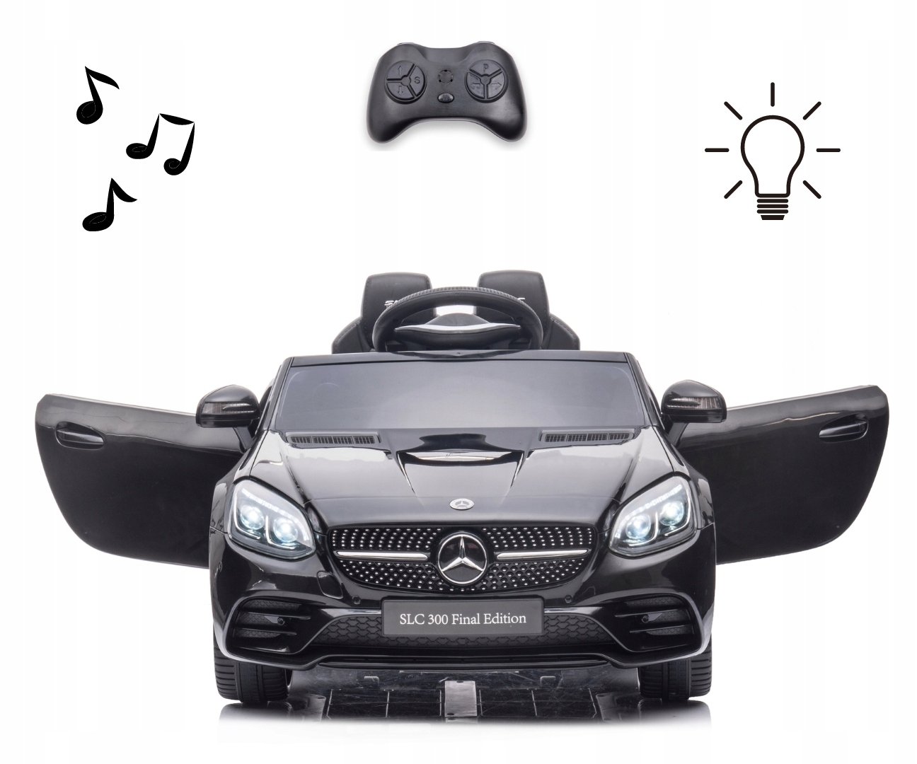 Jeździk na akumulator pilot elektryczny Led Mercedes-Benz Slc Milly Mally