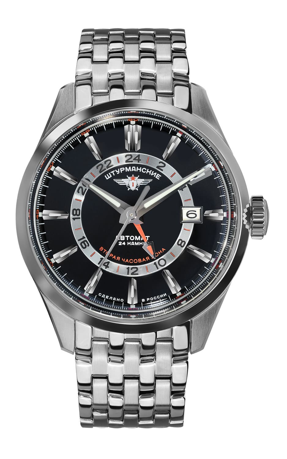 Hodinky Sturmanskie Open Space NH34-1891053BR Black Gmt