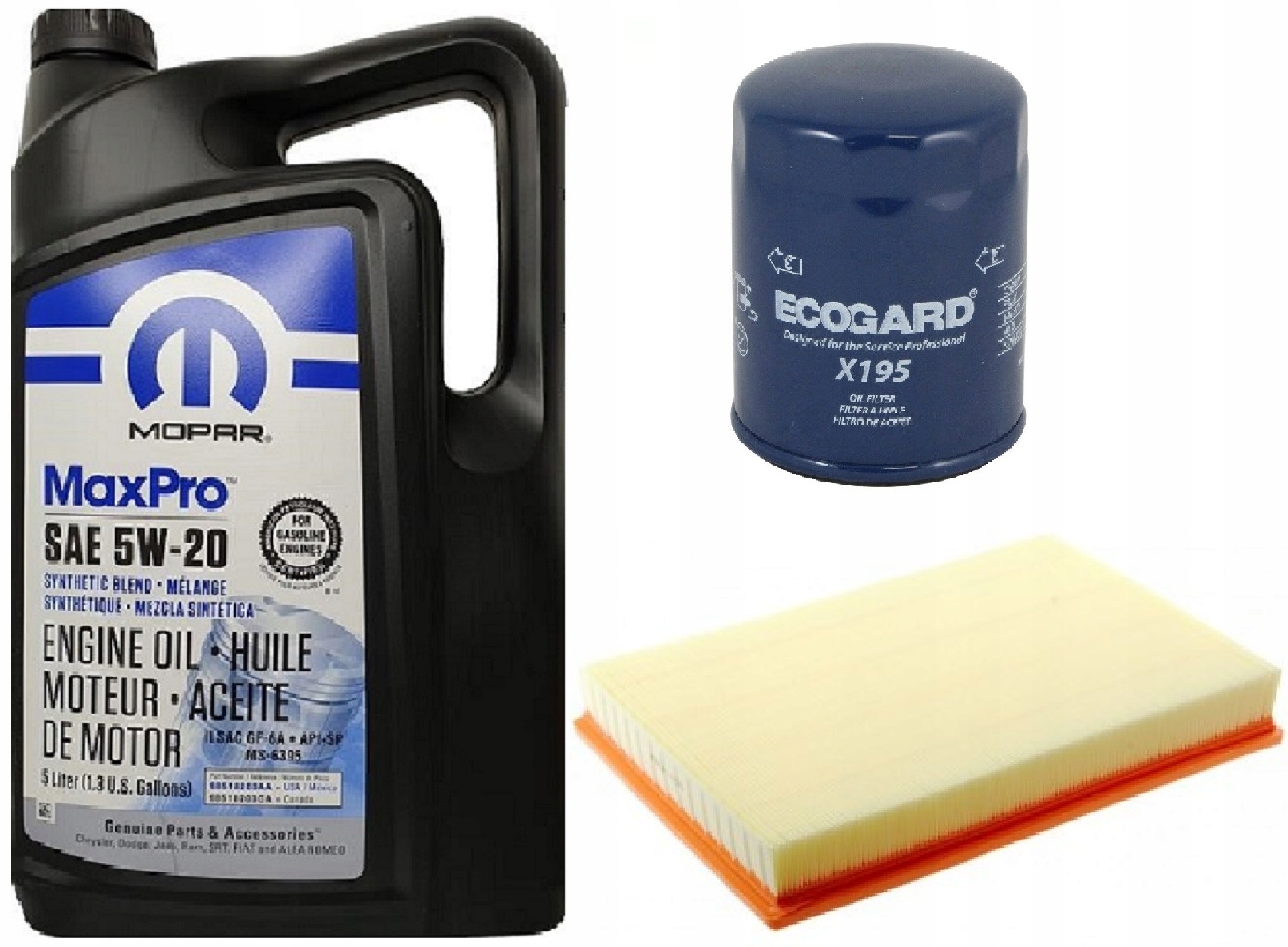 MOPAR 5W20 5L + FILTRY DODGE RAM 3,7 2007-2008
