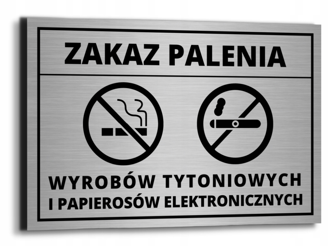 

Tabliczka Zakaz Palenia Nie Palić Aluminiowa Uv