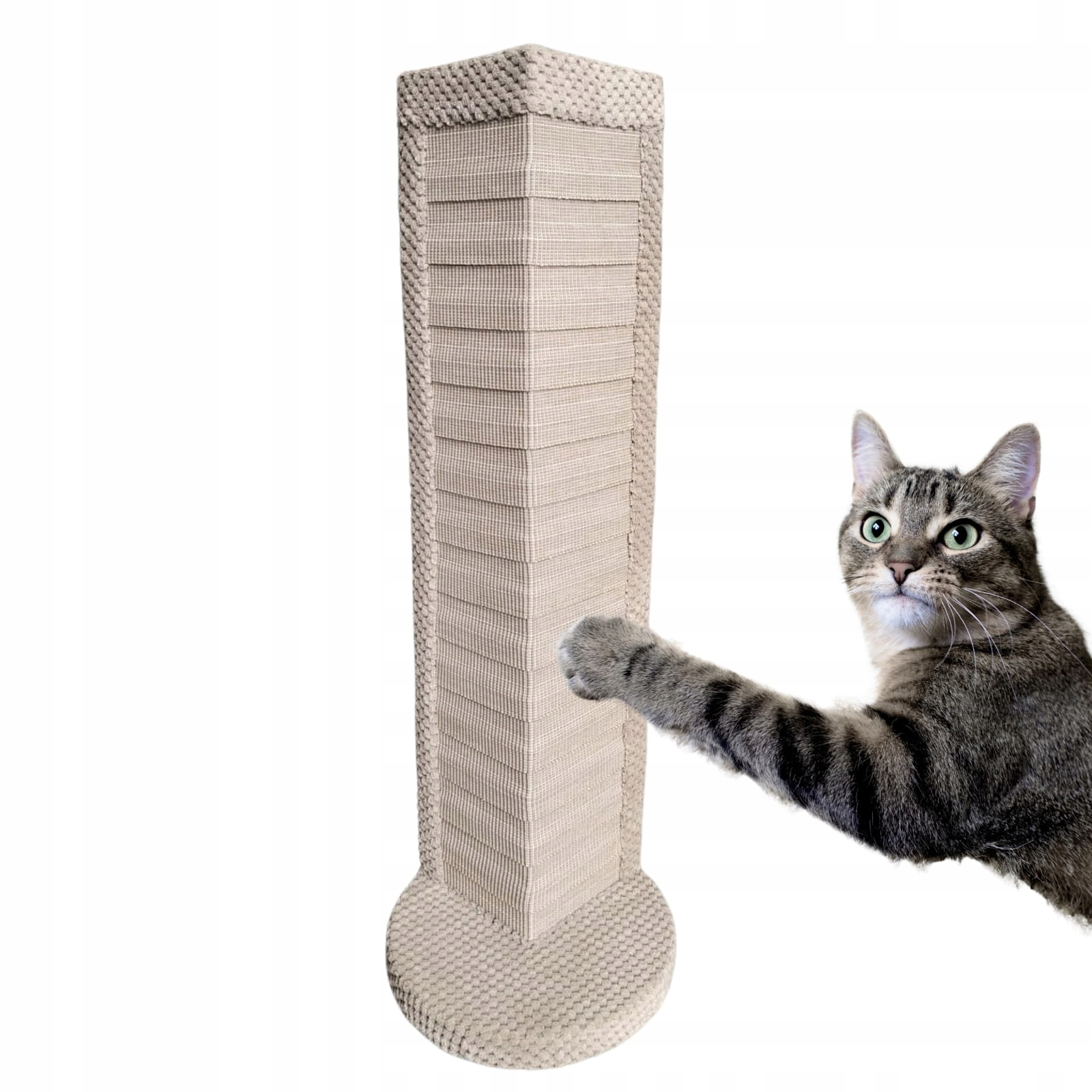 Drapak dla kota Makspol nr.25 Roguś stojący Narożny 60cm Beżowy