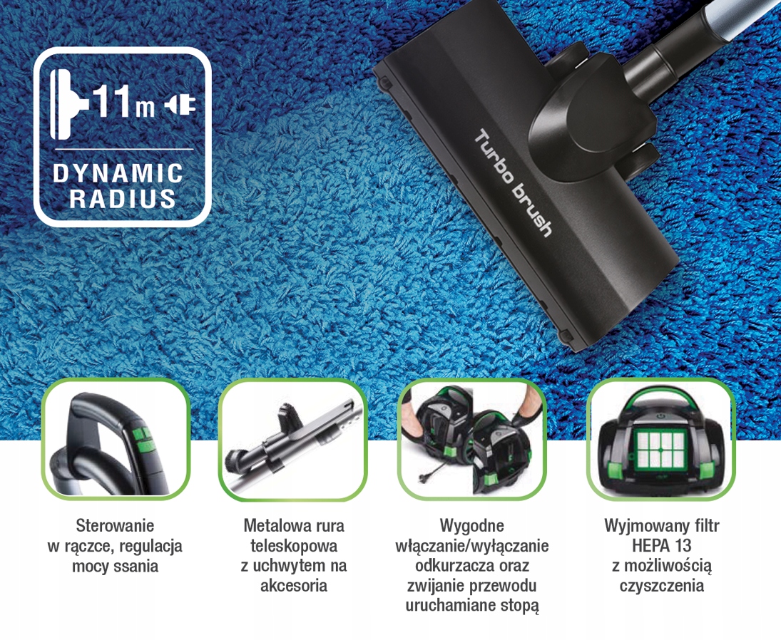 Filtr Hepa do odkurzacza MPM GreenGo 3.0 MOD-28 Model GREEN