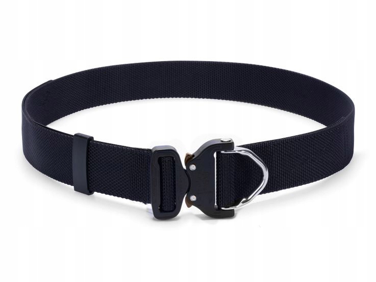 Pas Bayonet klamra Cobra 18kN D-ring taśma średnio-sztywna 45mm Czarna