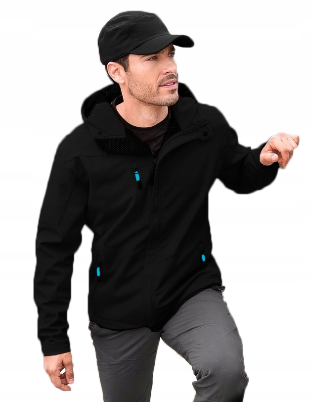 

Softshell kurtka męska, 4 kolory, czarny, r. XL