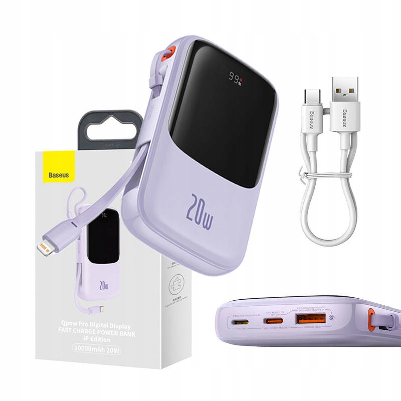 

Baseus Powerbank z kablem Lightning 10000mAh 20W