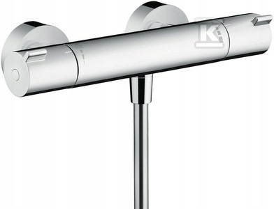 Vaňová a sprchová batéria s dvoma úchytkami nástenná Hansgrohe Ecostat strieborná