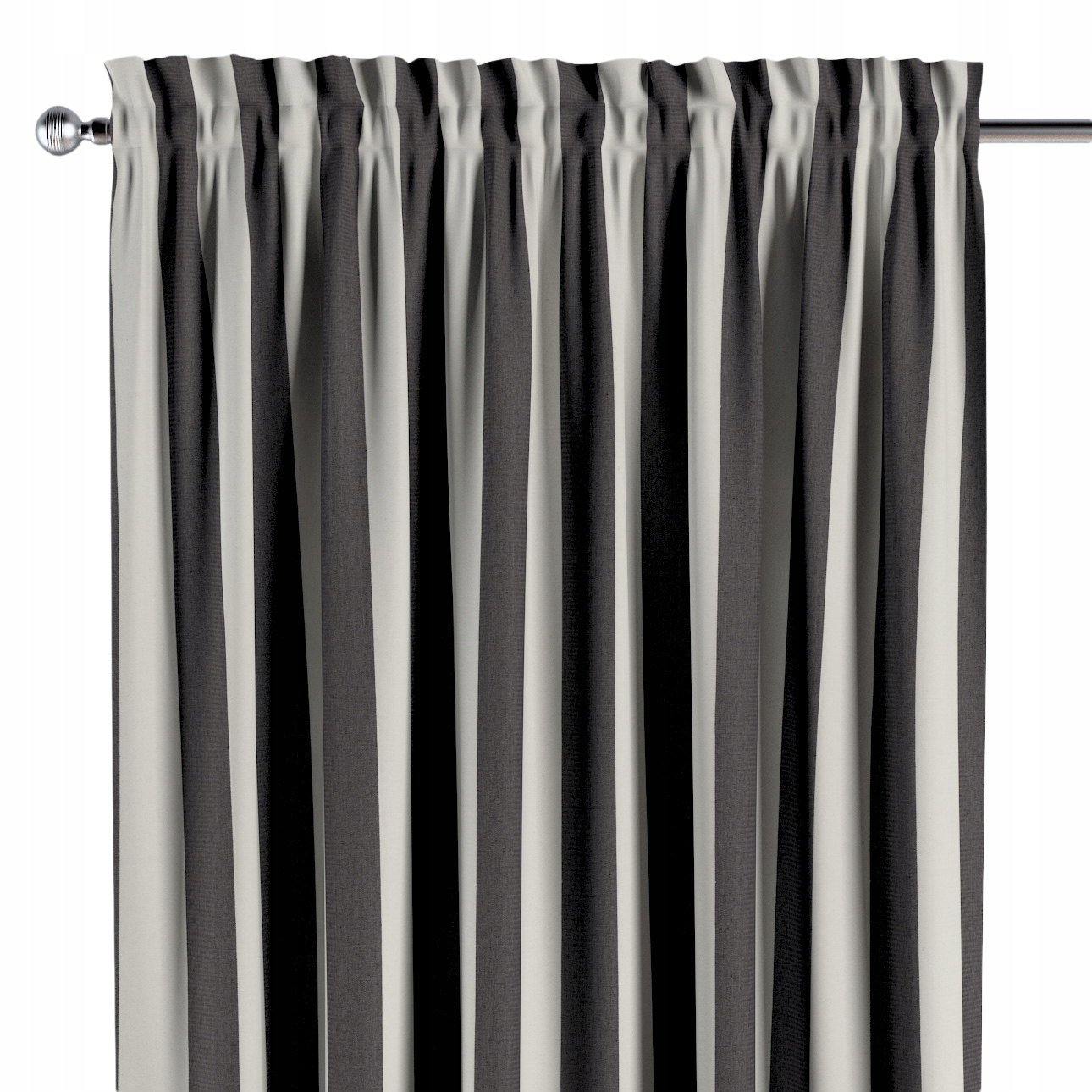 Záves na kanáli s ofinou 1 ks 130x245 cm sivý