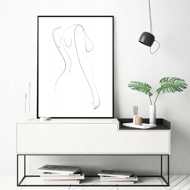 OBRAZ PLAKAT LINIE JEDNA LINIA KOBIETA 05 A3 30,00 x 40,00 cm Wysokość produktu 40 cm